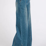 Mittoshop Medium Wash Seam Detail Wide Leg Denim Jeans-Jeans-Trendsi-[option4]-[option5]-[option6]-[option7]-[option8]-Shop-Boutique-Clothing-for-Women-Online