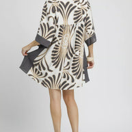 Umgee Abstract Print Kimono Sleeve Mini Dress-Dresses-Trendsi-[option4]-[option5]-[option6]-[option7]-[option8]-Shop-Boutique-Clothing-for-Women-Online