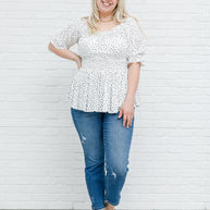 Chose Me Dotted Top-Womens-Ave Shops-[option4]-[option5]-[option6]-[option7]-[option8]-Shop-Boutique-Clothing-for-Women-Online