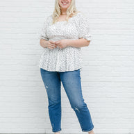 Chose Me Dotted Top-Womens-Ave Shops-[option4]-[option5]-[option6]-[option7]-[option8]-Shop-Boutique-Clothing-for-Women-Online