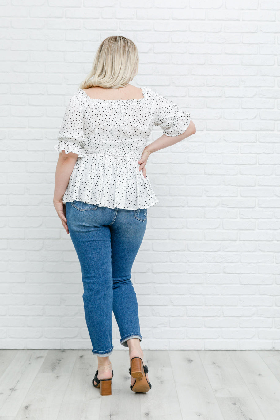 Chose Me Dotted Top-Womens-Ave Shops-[option4]-[option5]-[option6]-[option7]-[option8]-Shop-Boutique-Clothing-for-Women-Online