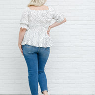 Chose Me Dotted Top-Womens-Ave Shops-[option4]-[option5]-[option6]-[option7]-[option8]-Shop-Boutique-Clothing-for-Women-Online