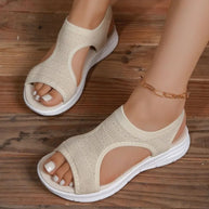 Peep Toe Solid Color Sandals-130 Sandals-Trendsi-[option4]-[option5]-[option6]-[option7]-[option8]-Shop-Boutique-Clothing-for-Women-Online