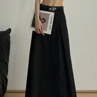 High Waist A-Line Maxi Skirt-Skirts-Trendsi-[option4]-[option5]-[option6]-[option7]-[option8]-Shop-Boutique-Clothing-for-Women-Online