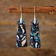 Copper Natural Stone Earrings-Dangle & Drop Earrings-Trendsi-Navy/Silver-One Size-[option4]-[option5]-[option6]-[option7]-[option8]-Shop-Boutique-Clothing-for-Women-Online