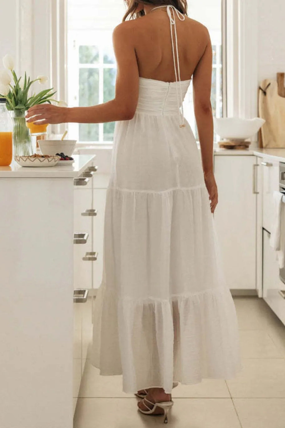 Tiered Halter Neck Printed Cami Dress-Dresses-Trendsi-[option4]-[option5]-[option6]-[option7]-[option8]-Shop-Boutique-Clothing-for-Women-Online