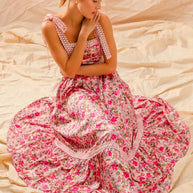 SO ME Floral Maxi Dress With Ribbon Tie Lace Strap-Dresses-Trendsi-[option4]-[option5]-[option6]-[option7]-[option8]-Shop-Boutique-Clothing-for-Women-Online