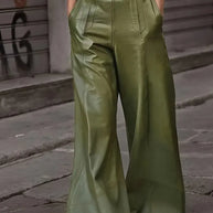 High Waist Wide Flare Pants-pants-Trendsi-Moss-S-[option4]-[option5]-[option6]-[option7]-[option8]-Shop-Boutique-Clothing-for-Women-Online