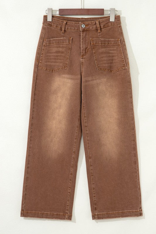Denim Patch Pocket Shift Jeans-JUNIPER BLVD-[option4]-[option5]-[option6]-[option7]-[option8]-Shop-Boutique-Clothing-for-Women-Online