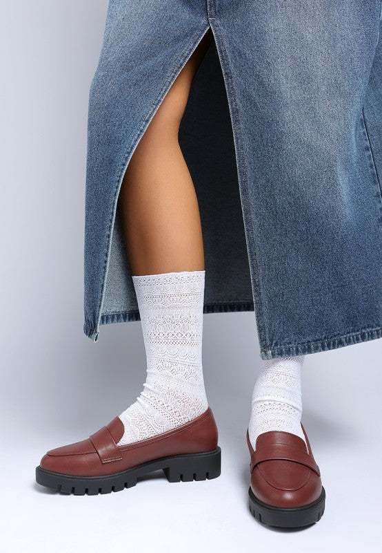 Peridot Faux Leather Chunky Loafers-Rag Company-[option4]-[option5]-[option6]-[option7]-[option8]-Shop-Boutique-Clothing-for-Women-Online