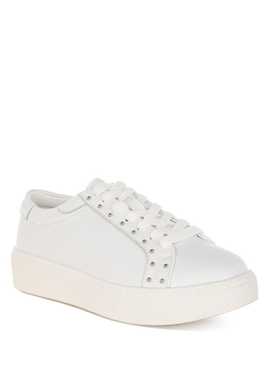 Strider Studs Embellished Chunky Sneakers-Rag Company-White-US-5 / UK-3 / EU-36-[option4]-[option5]-[option6]-[option7]-[option8]-Shop-Boutique-Clothing-for-Women-Online