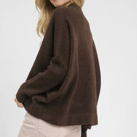 Umgee V-Neck Sweater with Wide Trim Detail-Sweater-Trendsi-[option4]-[option5]-[option6]-[option7]-[option8]-Shop-Boutique-Clothing-for-Women-Online