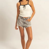 HYFVE Square Neck Ribbed Knit Cami-Tank Tops & Camis-Trendsi-[option4]-[option5]-[option6]-[option7]-[option8]-Shop-Boutique-Clothing-for-Women-Online
