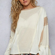 POL Contrast Round Neck Long Sleeve T-Shirt-Blouses-Trendsi-Cream-S-[option4]-[option5]-[option6]-[option7]-[option8]-Shop-Boutique-Clothing-for-Women-Online