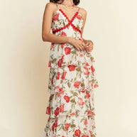 Davi & Dani Contrast Ring Lace Layered Ruffle Maxi Cami Dress-Dresses-Trendsi-[option4]-[option5]-[option6]-[option7]-[option8]-Shop-Boutique-Clothing-for-Women-Online
