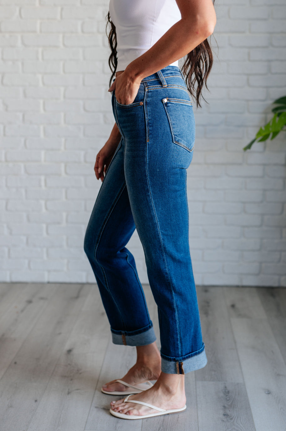 Judy Blue Campbell High Rise Center Seam Detail Straight Jeans-Womens-Ave Shops-[option4]-[option5]-[option6]-[option7]-[option8]-Shop-Boutique-Clothing-for-Women-Online