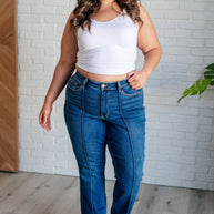 Judy Blue Campbell High Rise Center Seam Detail Straight Jeans-Womens-Ave Shops-[option4]-[option5]-[option6]-[option7]-[option8]-Shop-Boutique-Clothing-for-Women-Online