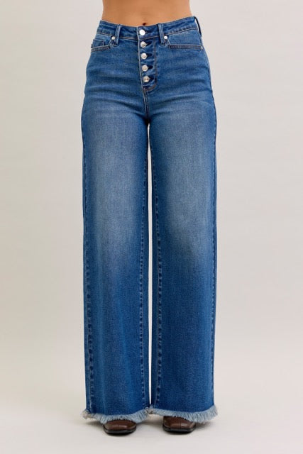 Karla High Waist Column Straight Button-Fly & Back Welt Pkts-Womens-Ave Shops-[option4]-[option5]-[option6]-[option7]-[option8]-Shop-Boutique-Clothing-for-Women-Online