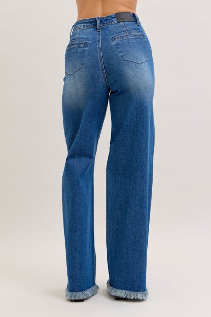 Karla High Waist Column Straight Button-Fly & Back Welt Pkts-Womens-Ave Shops-[option4]-[option5]-[option6]-[option7]-[option8]-Shop-Boutique-Clothing-for-Women-Online