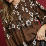 Umgee Full Size Mix Floral Smocked Ruffle Blouse-Blouses-Trendsi-[option4]-[option5]-[option6]-[option7]-[option8]-Shop-Boutique-Clothing-for-Women-Online