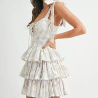 MABLE Floral Print Shoulder Tie Layered Mini Dress-Dresses-Trendsi-[option4]-[option5]-[option6]-[option7]-[option8]-Shop-Boutique-Clothing-for-Women-Online