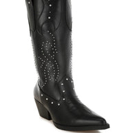 Dockery Studs Embellished Cowboy Boots-Rag Company-Black-US-5 / UK-3 / EU-36-[option4]-[option5]-[option6]-[option7]-[option8]-Shop-Boutique-Clothing-for-Women-Online