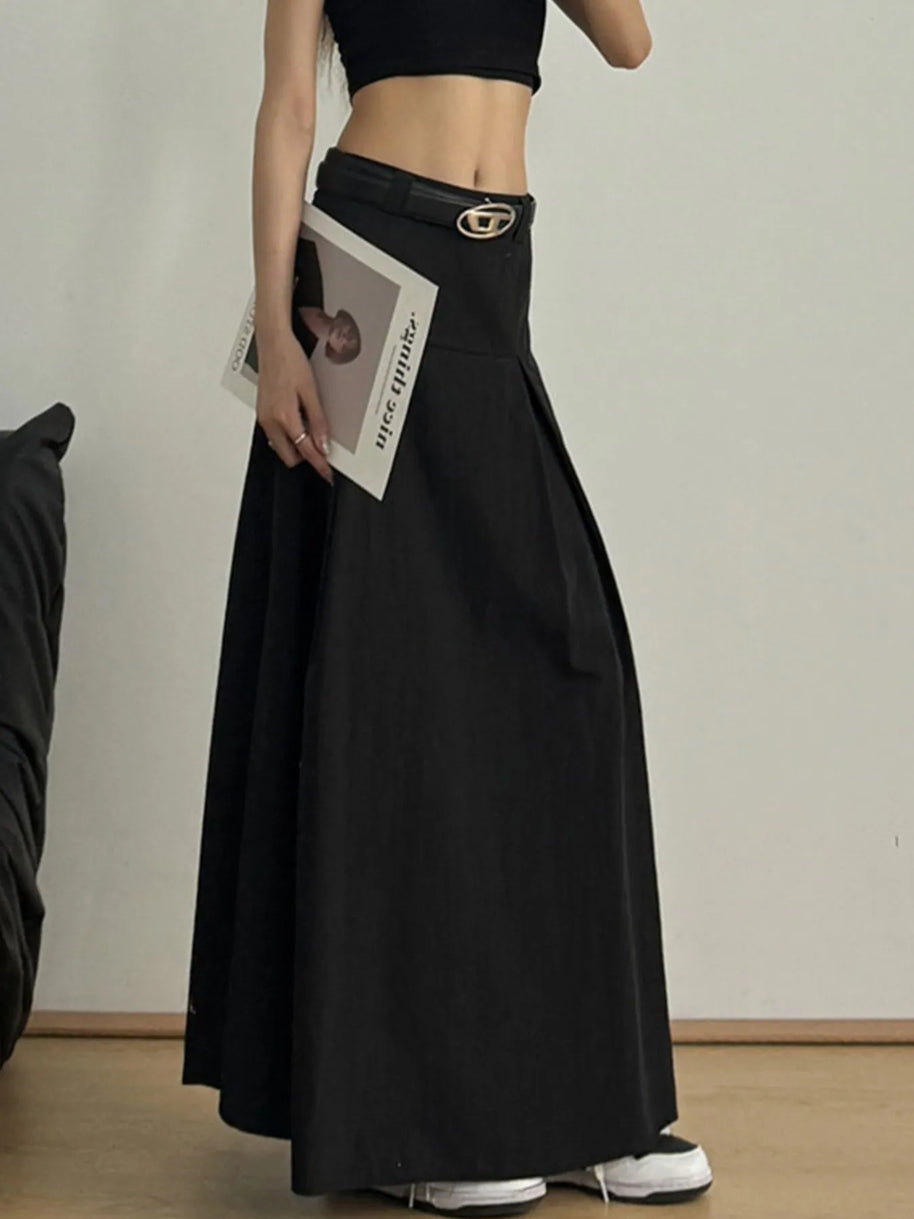 High Waist A-Line Maxi Skirt-Skirts-Trendsi-[option4]-[option5]-[option6]-[option7]-[option8]-Shop-Boutique-Clothing-for-Women-Online