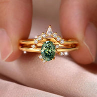 1 Carat Moissanite 925 Sterling Silver 2 Piece Ring-ring-Trendsi-Gold-6-[option4]-[option5]-[option6]-[option7]-[option8]-Shop-Boutique-Clothing-for-Women-Online