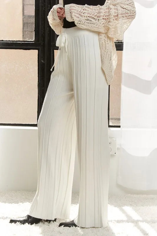 ADORA Tied Wide Leg Knit Pants-Pants-Trendsi-[option4]-[option5]-[option6]-[option7]-[option8]-Shop-Boutique-Clothing-for-Women-Online
