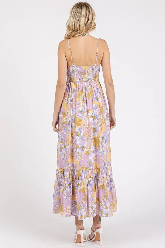 Mittoshop Floral Smocked Back Ruffled Hem Maxi Cami Dress-Dresses-Trendsi-[option4]-[option5]-[option6]-[option7]-[option8]-Shop-Boutique-Clothing-for-Women-Online