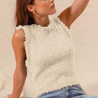 SO ME Tweed Knit Sweater Vest Top-Tank Tops & Camis-Trendsi-OATMEAL-S-[option4]-[option5]-[option6]-[option7]-[option8]-Shop-Boutique-Clothing-for-Women-Online