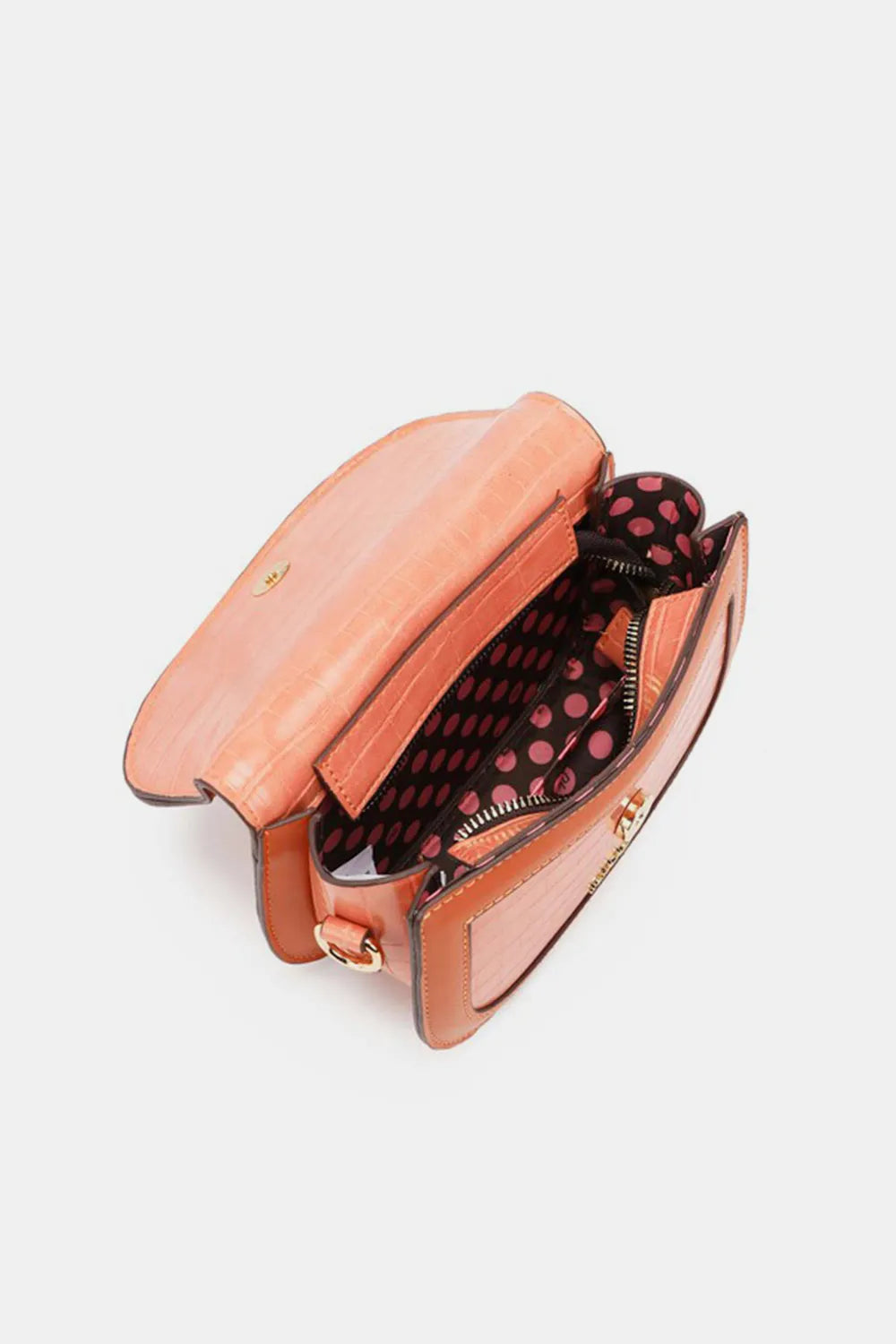 Nicole Lee USA Croc Embossed Crossbody Bag-Bags-Trendsi-[option4]-[option5]-[option6]-[option7]-[option8]-Shop-Boutique-Clothing-for-Women-Online