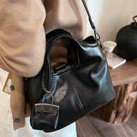 Leather Crossbody Bag with Charm-handbag-Trendsi-Black-One Size-[option4]-[option5]-[option6]-[option7]-[option8]-Shop-Boutique-Clothing-for-Women-Online