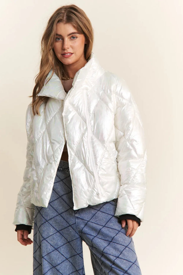 J.NNA Quilted Mock Neck Puffer Jacket-Coats & Jackets-Trendsi-Winter Glass-S-[option4]-[option5]-[option6]-[option7]-[option8]-Shop-Boutique-Clothing-for-Women-Online