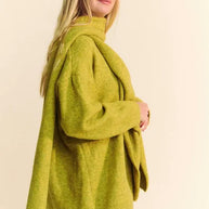 Davi & Dani V-Neck Dropped Shoulder Sweater with Scarf-Sweaters-Trendsi-[option4]-[option5]-[option6]-[option7]-[option8]-Shop-Boutique-Clothing-for-Women-Online
