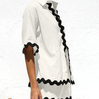 Contrast Trim Half Sleeve Top and Shorts Set-Sets-Trendsi-[option4]-[option5]-[option6]-[option7]-[option8]-Shop-Boutique-Clothing-for-Women-Online