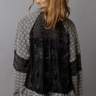 POL Eyelet Flower Pearl Detail Lace Patchwork Shirt-Shirts-Trendsi-[option4]-[option5]-[option6]-[option7]-[option8]-Shop-Boutique-Clothing-for-Women-Online