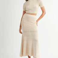 MABLE Pointelle Short Sleeve Crop Top and Slit Skirt Sweater Set-Sets-Trendsi-Cream-S-[option4]-[option5]-[option6]-[option7]-[option8]-Shop-Boutique-Clothing-for-Women-Online