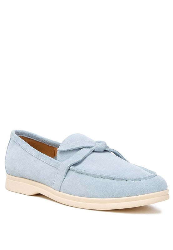 Nautica Genuine Suede Knot Detailed Loafers-Rag Company-Baby Blue-US-5 / UK-3 / EU-36-[option4]-[option5]-[option6]-[option7]-[option8]-Shop-Boutique-Clothing-for-Women-Online