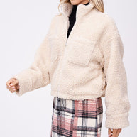 SHERPA JACKET WITH FRONT POCKETS-Emory Park-[option4]-[option5]-[option6]-[option7]-[option8]-Shop-Boutique-Clothing-for-Women-Online