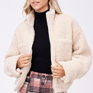 SHERPA JACKET WITH FRONT POCKETS-Emory Park-[option4]-[option5]-[option6]-[option7]-[option8]-Shop-Boutique-Clothing-for-Women-Online