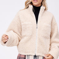 SHERPA JACKET WITH FRONT POCKETS-Emory Park-[option4]-[option5]-[option6]-[option7]-[option8]-Shop-Boutique-Clothing-for-Women-Online