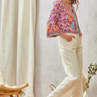 Print Embroidery Tunic Top-Tops-Ave Shops-[option4]-[option5]-[option6]-[option7]-[option8]-Shop-Boutique-Clothing-for-Women-Online