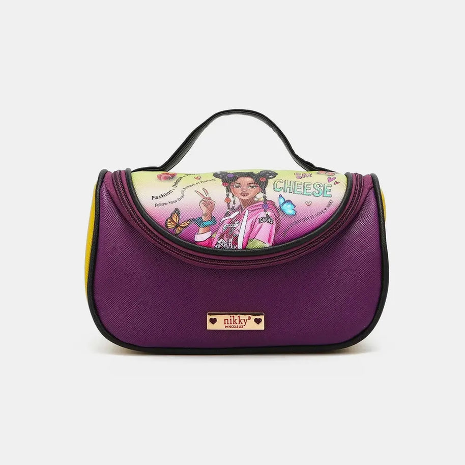 Nicole Lee USA Nikky Contrast Makeup Bag-Bags-Trendsi-Alyssa DreamsFuture-One Size-[option4]-[option5]-[option6]-[option7]-[option8]-Shop-Boutique-Clothing-for-Women-Online