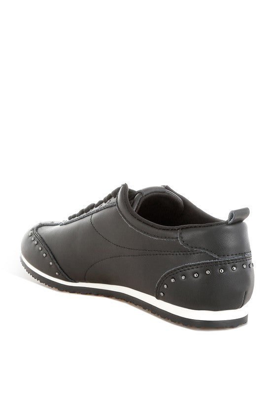 Odaya Studded Real Soft Leather Sneakers-Rag Company-[option4]-[option5]-[option6]-[option7]-[option8]-Shop-Boutique-Clothing-for-Women-Online