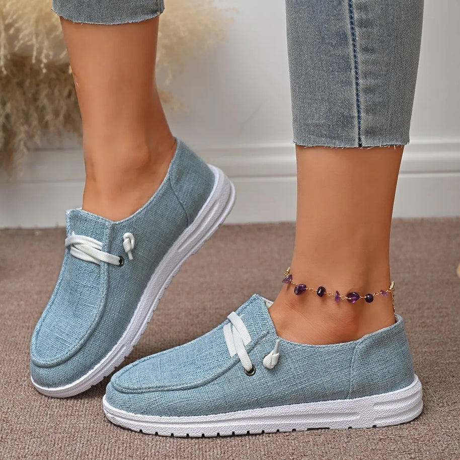 Round Toe Canvas Slip-Ons-120 Sneakers-Trendsi-Dusty Blue-36(US5)-[option4]-[option5]-[option6]-[option7]-[option8]-Shop-Boutique-Clothing-for-Women-Online