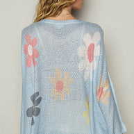 POL Flower Dropped Shoulder Long Sleeve Knit Top-knit top-Trendsi-[option4]-[option5]-[option6]-[option7]-[option8]-Shop-Boutique-Clothing-for-Women-Online