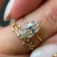 2 Piece 2 Carat Moissanite 925 Sterling Silver Zircon Ring-ring-Trendsi-Gold-6-[option4]-[option5]-[option6]-[option7]-[option8]-Shop-Boutique-Clothing-for-Women-Online