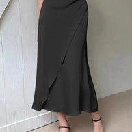 Asymmetric Wrap Midi Skirt with Fluted Hem-Skirts-Trendsi-Black-S-[option4]-[option5]-[option6]-[option7]-[option8]-Shop-Boutique-Clothing-for-Women-Online
