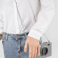 Metallic Camera Box Clutch-Artini Accessories-[option4]-[option5]-[option6]-[option7]-[option8]-Shop-Boutique-Clothing-for-Women-Online